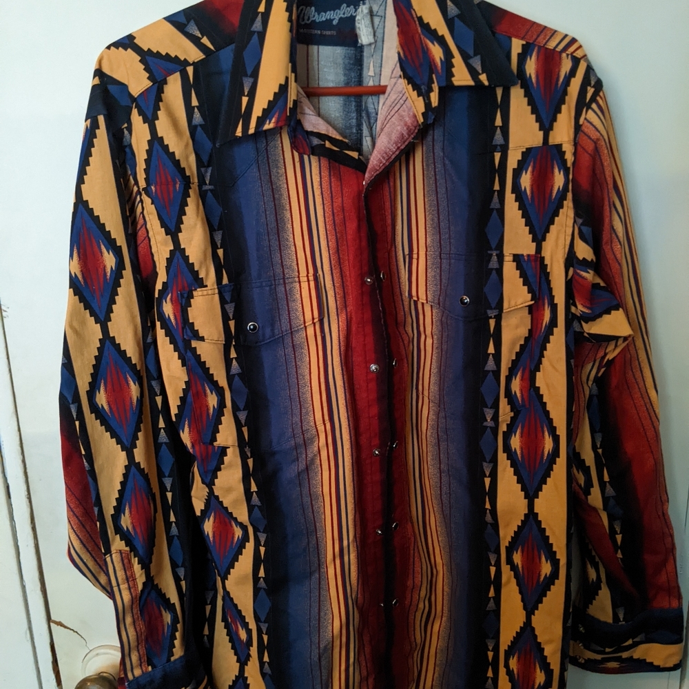 Vintage or Vintage style Wrangle Pearl Snap Shirt Medium